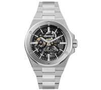 Ingersoll Reloj Automático The Baller Reloj Automático para Caballero de 45mm con Esfera Esqueleto Negra y Brazalete de Acero Inoxidable Plateado I15002