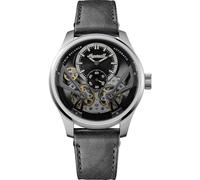 Ingersoll Reloj automático para hombre The Naismith I16101 46 mm Esfera negra Correa de piel negra
