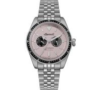 Ingersoll Reloj automático The Outlaw para Mujer de 52mm con Esfera Rosa y Pulsera de Acero Inoxidable Plateado I17201