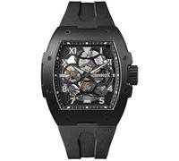 Ingersoll Reloj automático The Play para Hombre de 50 mm con Esfera Esqueleto Negra y Correa de PU Negra I15302
