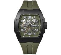 Ingersoll Reloj automático The Play para Hombre de 50 mm con Esfera Esqueleto Verde y Correa de PU Verde I15303