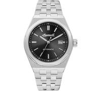 Ingersoll Reloj automático The Rider para Hombre de 51 mm con Esfera Negra y Pulsera de Acero Inoxidable Plateado I16801