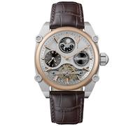 Ingersoll Reloj Automático The Varsity para Caballero de 47mm con Esfera Blanca y Correa de Cuero Marrón I15401