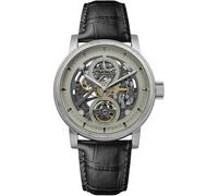 Ingersoll The Guy I17501 - Reloj automático para Hombre de 44 mm con Esfera Gris y Correa de Cuero Negro