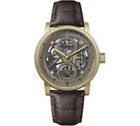 Ingersoll The Guy I17502 - Reloj automático para Hombre de 44 mm con Esfera Gris y Correa de Cuero marrón