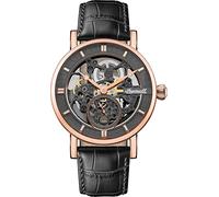 Ingersoll The Herald Reloj automático para Hombre de 40 mm con Esfera de Esqueleto y Correa de Piel auténtica