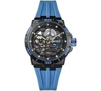 Ingersoll The Rigger I17901 - Reloj automático para Hombre de 45 mm con Esfera Negra y Correa de Poliuretano Azul
