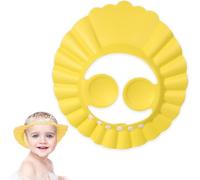 INGJIA Gorro de Ducha para niños, champú para Lavado de Pelo, Protector para Ojos, Visera Ajustable para baño de bebé, Gorro Protector de Agua de Silicona para niños pequeños Lindo Pato Amarillo