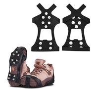 INGJIA GT10 Crampones de Acero Inoxidable para Excursiones Pesca Escalada Trotar Montañismo Caminata sobre Nieve y Hielo