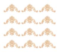 INGJIA Molduras de Madera 4 Piezas Molduras Decorativas para Muebles Aplique Decorativo En Madera Tallada Madera Tallada Calcomanias Hogar Artesanias Decorativas,12 * 12cm