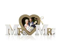 INGJIA Mr & Mrs Letras De Madera Vintage Letras Boda Presente Mesa Letras Decorativas Letras Decorativas PequeñAs Letras Madera ParadecoracióN Mesa Casa Fiesta