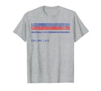 Inglaterra 1982 Clásico para los Aficionados al fútbol del Reino Unido Camiseta, Hombre, Gris Jaspeado, M