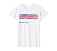 Inglaterra 1982 Clásico para los Aficionados al fútbol del Reino Unido Camiseta, Mujer, Blanco, L