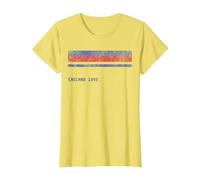 Inglaterra 1982 Clásico para los Aficionados al fútbol del Reino Unido Camiseta, Mujer, Limón, M