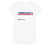 Inglaterra 1982 Clásico para los Aficionados al fútbol del Reino Unido Camiseta, Niñas, Blanco, M