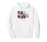 Inglaterra autobuses Rojos y Támesis - Vacaciones en Londres Sudadera con Capucha