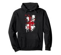 Inglaterra Bandera Inglés Grunge Sudadera con Capucha