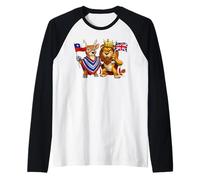 Inglaterra británicas chilenas Bandera Chile Reino Unido Camiseta Manga Raglan