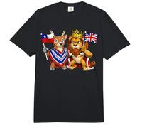 Inglaterra británicas chilenas Bandera Chile Reino Unido Comfort Colors Adult Heavyweight T-Shirt