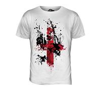 Inglaterra Cruz De San Jorge Estampado Abstracto Camiseta Hombre Top Camiseta Top - algodón, Blanco Nuevo, 100% algodón 100% Ringspun, Hombre, Chica