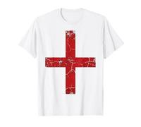 Inglaterra Eng Inglés Cruz de San Jorge Vintage Distressed Camiseta
