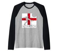 Inglaterra Fútbol Bandera Inglesa Rugby Team St George'S Cross Camiseta Manga Raglan