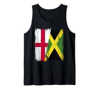 Inglaterra Jamaica Media Bandera Inglés Jamaicano Heritage Camiseta sin Mangas