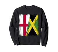 Inglaterra Jamaica Media Bandera Inglés Jamaicano Heritage Sudadera