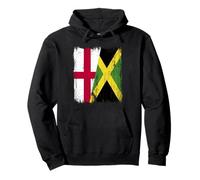 Inglaterra Jamaica Media Bandera Inglés Jamaicano Heritage Sudadera con Capucha