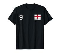 Inglaterra Número 9 Bandera Nacional Patrimonio País Camiseta