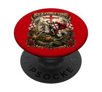 Inglaterra RedCross St George'S Day Clásico Inglés PopSockets PopGrip Adhesivo