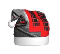 Inglaterra Reino Unido Retro Londres impresión telefónica vacaciones felpa única elegante adulto mujeres hombres sombrero de Papá Noel invierno Navidad sombreros fiesta gorras