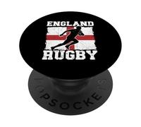 Inglaterra Rugby Jugador St George'S Cross Flag Grunge PopSockets PopGrip Adhesivo