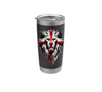Inglaterra St George's Day Wax Clásico Inglés Vaso térmico de acero inoxidable de doble pared