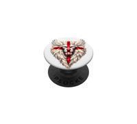 Inglaterra St George'S Day Wing Clásico Inglés PopSockets PopGrip Adhesivo