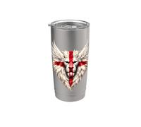Inglaterra St George's Day Wing Clásico Inglés Vaso térmico de acero inoxidable de doble pared