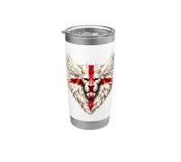 Inglaterra St George's Day Wing Clásico Inglés Vaso térmico de acero inoxidable de doble pared