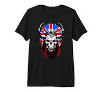 Inglaterra Union Jack Skull UK Bandera británica Viking MMA Warrior Camiseta Premium