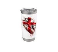 Inglaterra Wax St George's Day Gráfico Clásico Inglés Vaso térmico de acero inoxidable de doble pared
