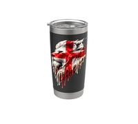 Inglaterra Wax St George's Day Gráfico Clásico Inglés Vaso térmico de acero inoxidable de doble pared