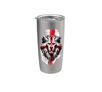 Inglaterra Wax St George's Day Gráfico Clásico Inglés Vaso térmico de acero inoxidable de doble pared