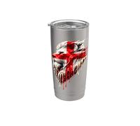 Inglaterra Wax St George's Day Gráfico Clásico Inglés Vaso térmico de acero inoxidable de doble pared
