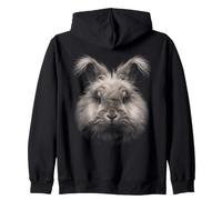 Inglés Angora Conejo Cara Bosque Fauna Silvestre Sudadera con Capucha