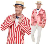 Inglés Antiguo Chaqueta + Sombrero Disfraz Hombre Barbería 20s Adultos M-XL