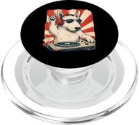 Inglés Bull Terrier DJ House Music Retro Dog Lover PopSockets PopGrip para MagSafe