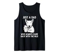 Inglés Bull Terrier Papá Leche Broma Día del Padre Amante de los perros Camiseta sin Mangas