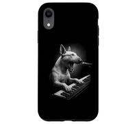 Inglés Bull Terrier Tocando Teclado Piano Jugador Perro Amante Carcasa para iPhone XR