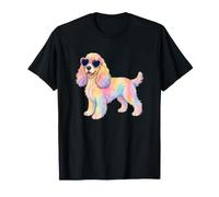 Inglés Cocker Spaniel Acuarela Corazón Lindo Perro Rosa Camiseta
