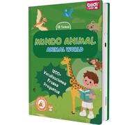 Inglés Español Bilingüe Interactivo Libro Sonido Juguete Regalo 2-5 Años | 1200+ Sonidos 13 Temas 171 Animales Datos Recargable Libro Sonido Juguete Educativo Niño Niña 2+ Cumpleaños Navidad Regalo