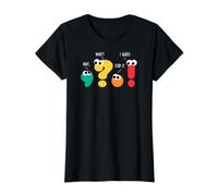 Inglés Espere Qué Deténgalo Estoy de Acuerdo Camiseta gráfica económica, Mujer, Negro, M